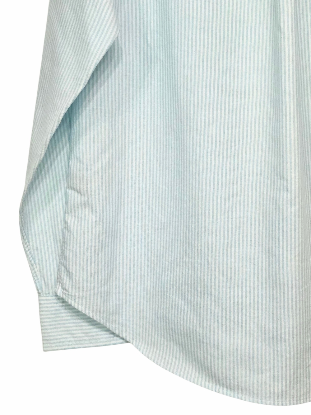 Ralph Lauren Classic Fit Teal White Stripe Button Down Colored Pony Size 12 - Picture 9 of 12